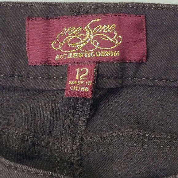 One 5 One Womens Size 12 Authentic Denim Brown Stretch Pants - Picture 3 of 12